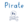 French Design Blue Pirate