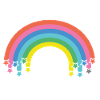 Rainbow with stars