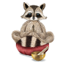 meditating raccoon