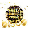 Gold Gitzer disco ball