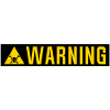 warning panel skull triangle plate