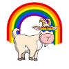 Gay Pride Goat LGBTQ Rainbow