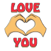 Hands 3D heart LOVE YOU