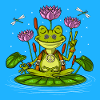 Frog Hippie Meditation