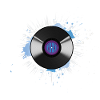 Disque vinyle taché