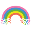 Rainbow with hearts