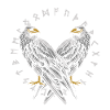 Odins Raben mit Futhark Kreis