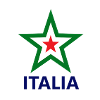 Italian flag with star motif