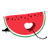 mouse eating a watermelon