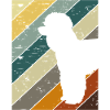 Retro poodle dogs