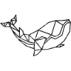 Geometric Whale Lineart