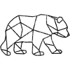 Geometric Bear Prism Pattern
