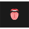 Bouche avec langue.
