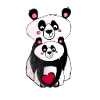 Panda siblings - proud big brother