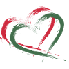 Heart brush flag of Hungary