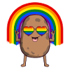 Gay Pride Rainbow LGBT Potato