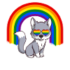 Gay Pride Rainbow Wolf LGBT