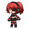 Red Emo Pirate Kid