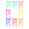 Bunte Alpaca