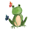 The frog and the butterflies