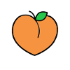 Heart shaped peach gift