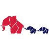 Elephant (red-blue-blue)