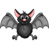 Thick fluffy bat - Halloween