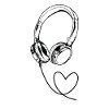 Headphones "music with heart"