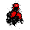 Shadow boxing boxer boxing gloves
