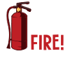 Firefighters fire extinguishers