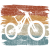 Retro Sunset Bicycle Silhouette
