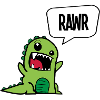 "Rawr dinosaurs" design