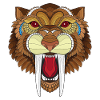 Säbelzahntiger Smilodon Säbelzahnkatze