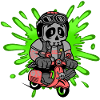 Skull moped moped