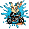 Bunny rabbit motorcycle gift