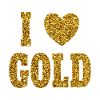 Gold Glitter Effect Glamour
