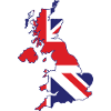 Map of UK with British
