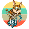 Bunny rabbit motocross gift