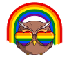 LGBT Rainbow Gay Pride Owl