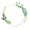 Flora & Fauna Grün Gold personalisierbar