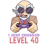 Level 40 gaming birthday gift