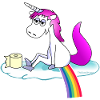 Einhorn pupst Regenbogen -pink