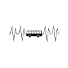 Heartbeat EKG Bus Black