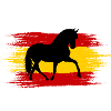 Spanien Flagge - Pferd