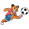 Tiger Soccer Player Soccer