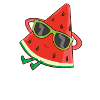 Cool Relaxing Watermelon With Sunglasses