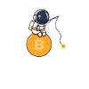 Bitcoin HODL fishing astronaut cryptocurrency