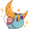 cosmosloth sloth moon stars