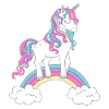 Regenbogen Einhorn Bunt