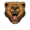 Evil grizzly bear - grizzly head